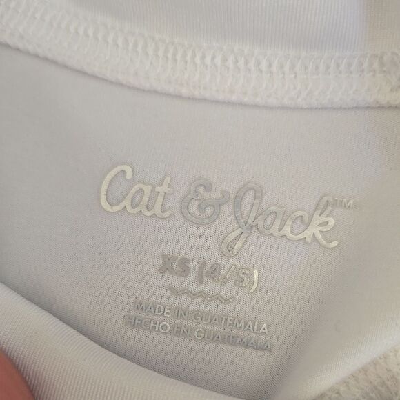 Cat & Jack White Kids T-Shirt with Orange Design - Picture 2 of 4